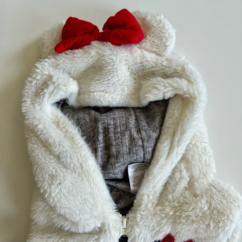 Disney Junior Girls Minnie Mouse Girl’s Faux Fur Vest - Size 6 - Picture 5 of 9